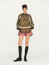 INTO THE EAST 25 Autumn/Winter Lace-Up Silk Top/Shirt/Embroidered Button Tussah Silk Vest/Shorts ITE-E1DGAW022PK22PT-FEN Pants (E1DGAW019PK20TP)
